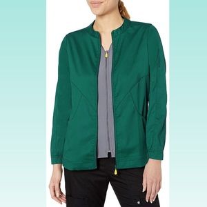 Hunter green scrub jacket